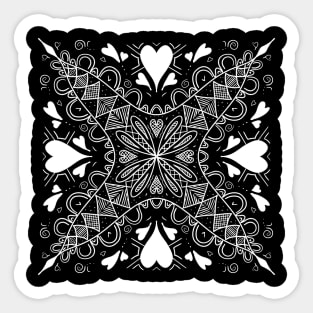 Hearts Mandala Sticker